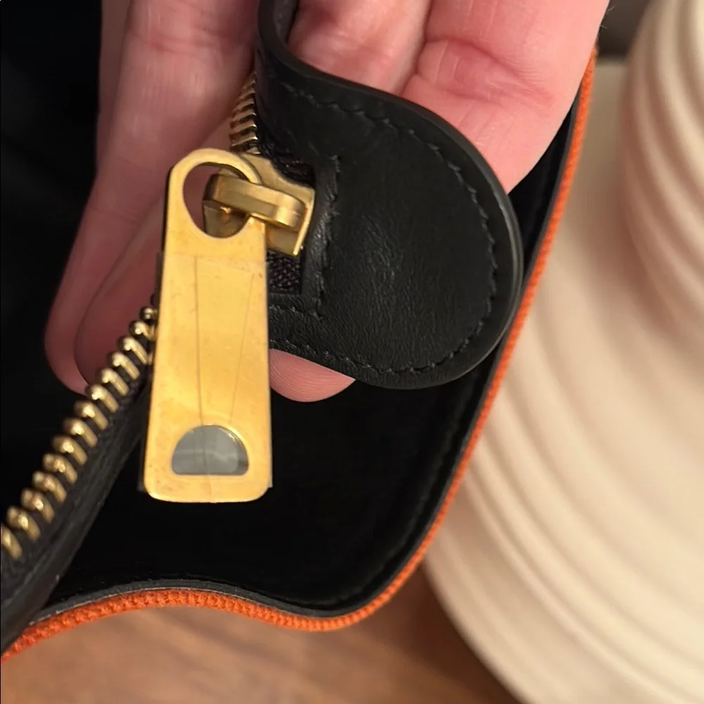 Celine authentic Trapeze Black, Cream and orange Women's Bag canvas and leather - Picture 7 of 13